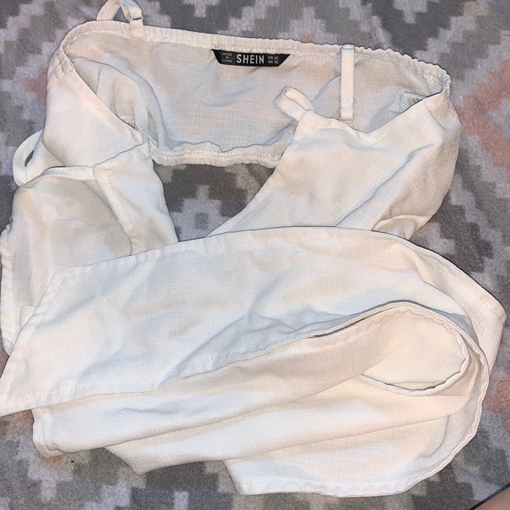white crop top